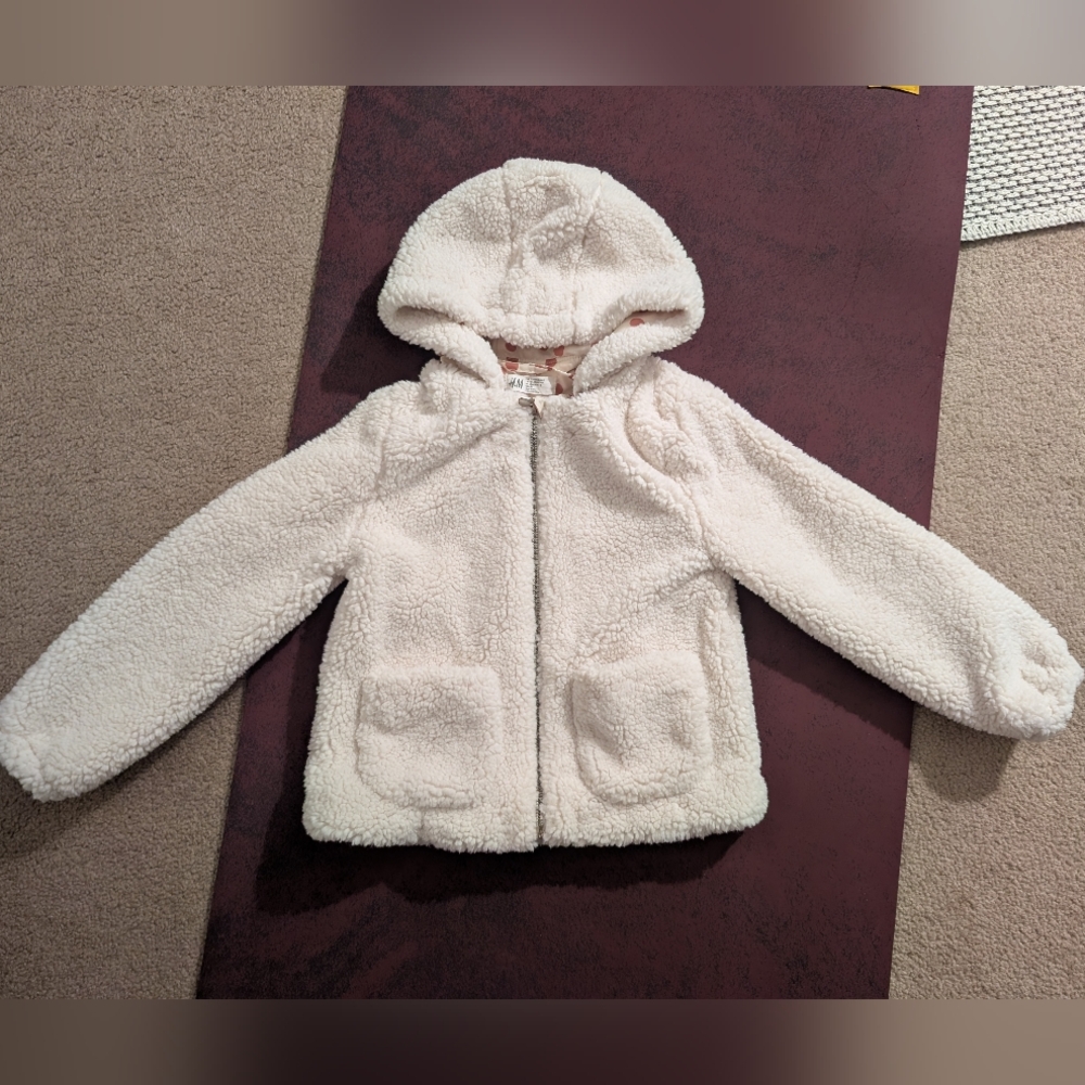 H&M Kids 6-8 years Sherpa Jacket Cream Colour